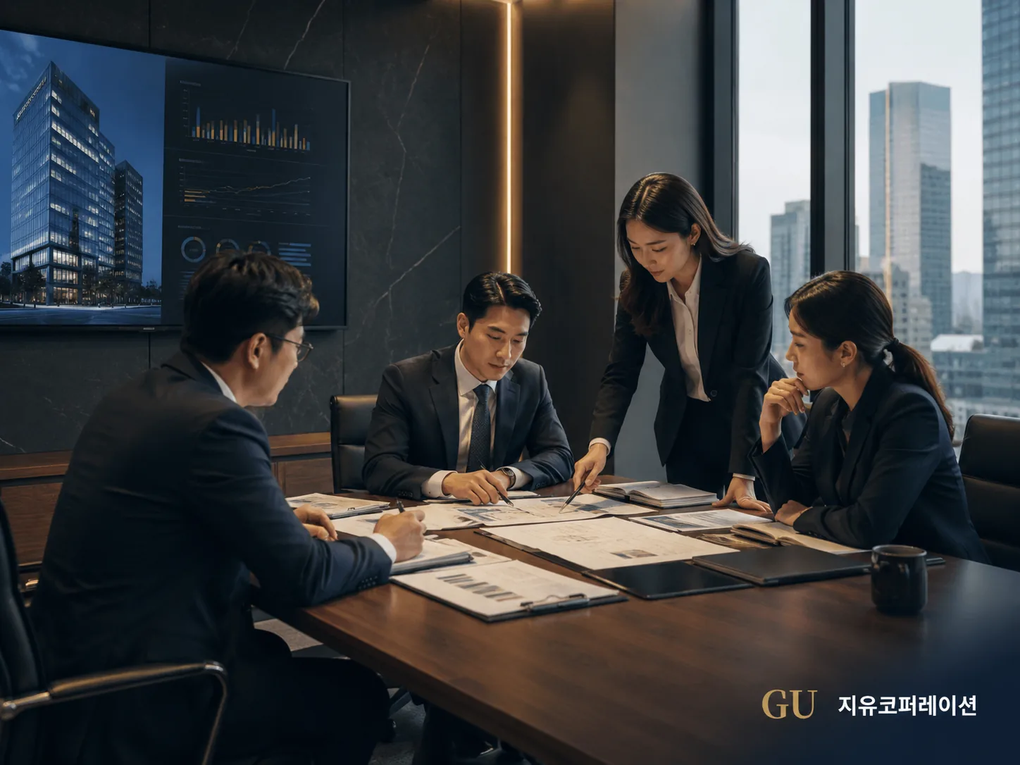 지유코퍼레이션 PM 자산관리 운영회의 모습
